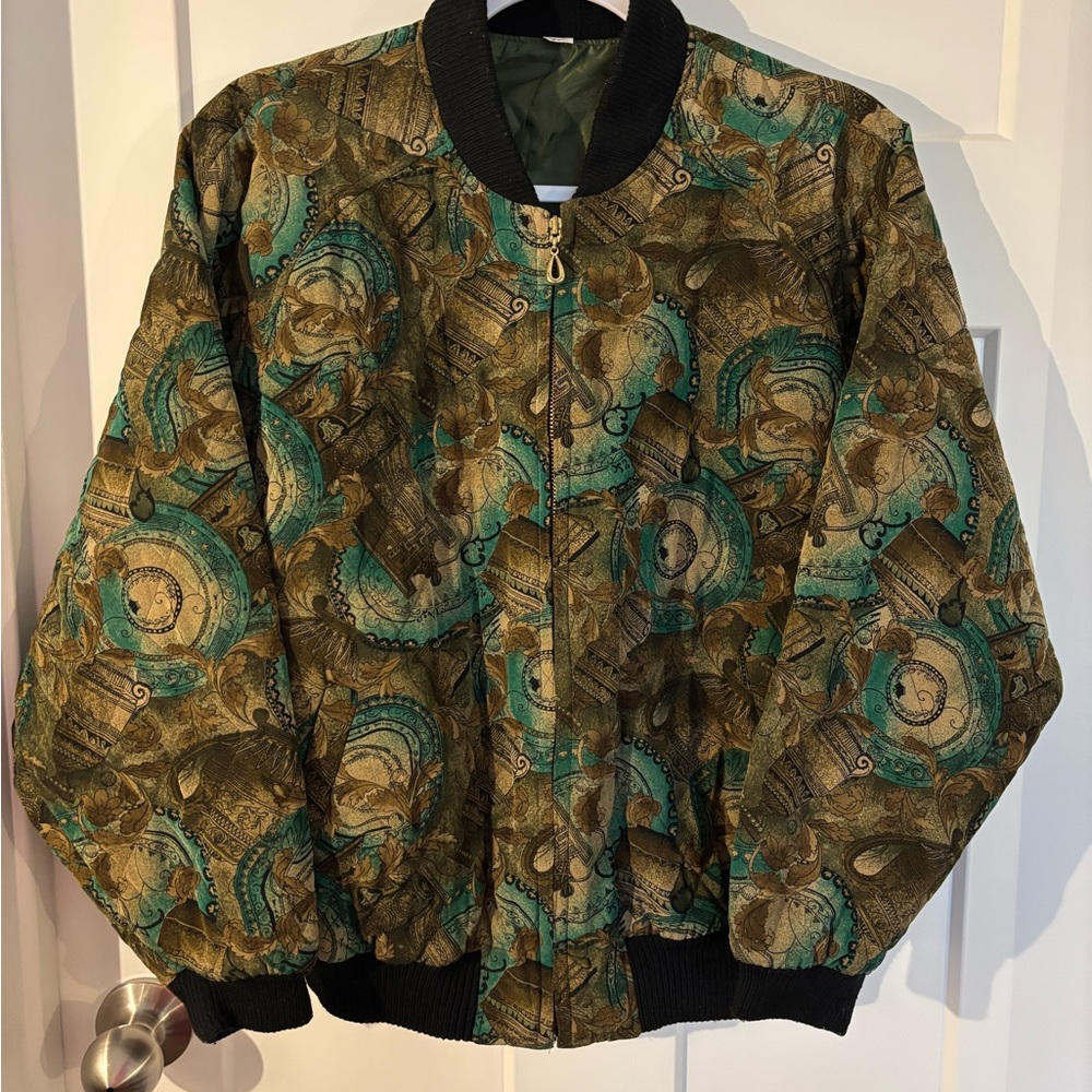 Patterned Bomber Jacket - image 1